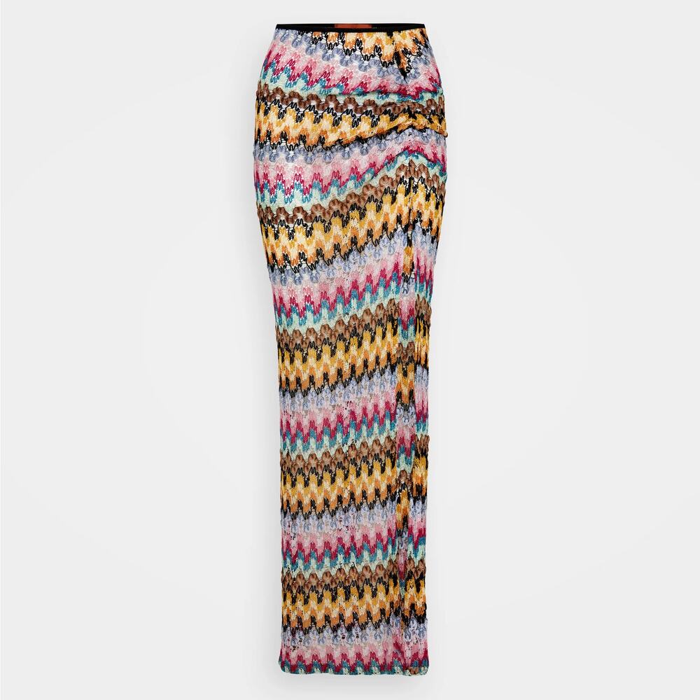 Missoni Multicolor Zigzag Maxi Skirt - Yellow, Pink, Blue, Black
